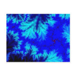Blue Fern Fractal Postcard