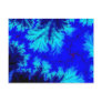 Blue Fern Fractal Postcard