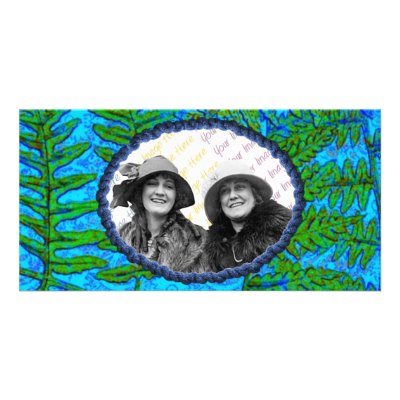 Blue Fern photo card template by jan4insight