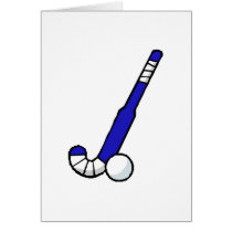 Blue Field Hockey Stick Card