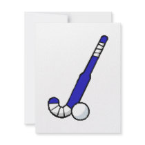 Blue Field Hockey Stick Invite