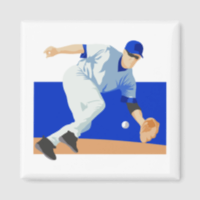 Blue Fielder Fridge Magnets