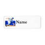 Blue Fielder Return Address Labels