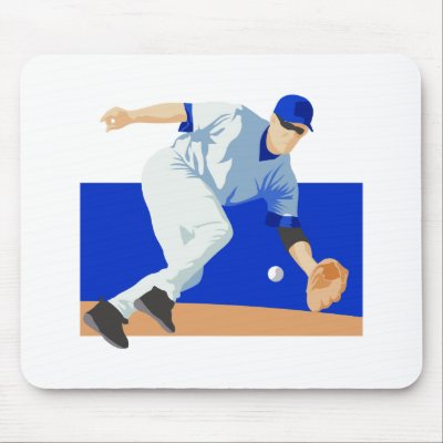 Blue Fielder Mousepad by justsports