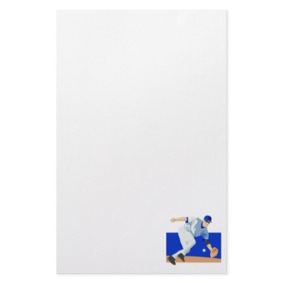 Blue Fielder Stationery by justsports