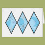 Blue Fifties Diamonds Greeting Card Blue Fifties Diamonds Greeting Card