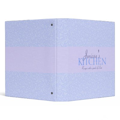 Blue Filigree Recipe Binder by mjakubo434