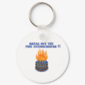 Blue Fire Extinguishers Birthday Cake keychains