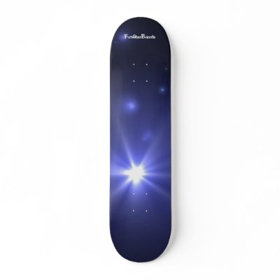 Blue FireStar Skateboard by World_Faith_Gifts