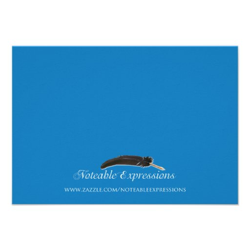 Blue Fish and Coral Wedding Reception Custom Invitation