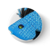 Blue Fish Button by sazanami Blue Fish Button
