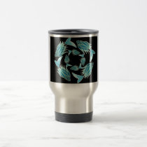 Blue Fish Circling Mug