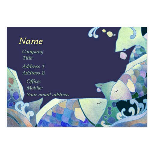 Blue Fish: Professional Chefs Business Cards (front side)