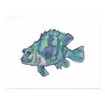 Blue Fish Sparkly Children's Wall Art Poster posters