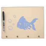 Blue fish wall decal Dry-Erase whiteboard