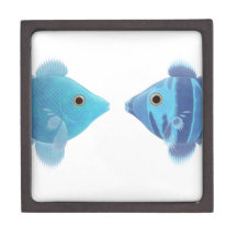 blue fishes premium jewelry box