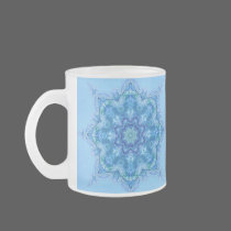 Blue Flake Frosted Glass Mug