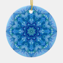 Blue Flake Template Ornament