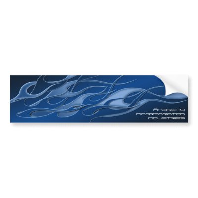 Blue Flame 2 Bumper Stickers by anarchyincind