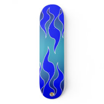 Blue Flame Board skateboards by BulldogHavenNW Blue Flame Board skateboards