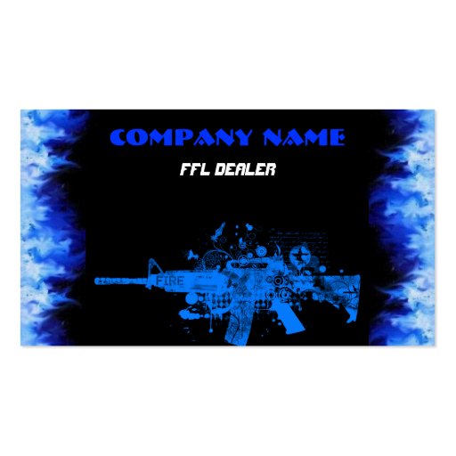 blue flame business card
