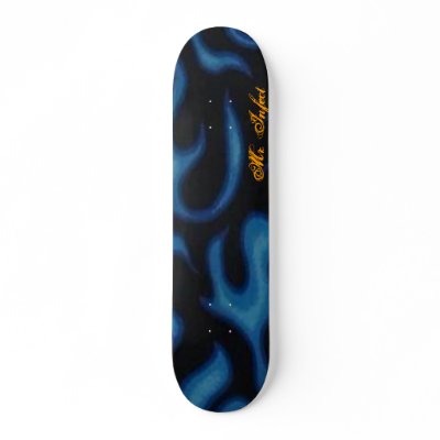 Blue FlameBoard Skateboard by MrInfect