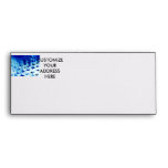 Blue flames through white grid design photo envelope