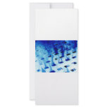 Blue flames through white grid design photo personalized rack card