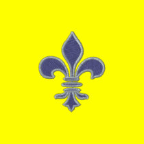 Blue Fleur de Lis Embroidered Shirt embroidered shirts