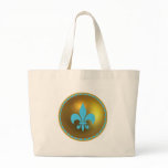 Blue Fleur de lis on Gold ornament bags