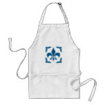 Blue Fleur de Lis with Ornate Border Aprons