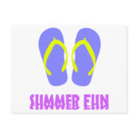 Blue Flip Flops Postcard