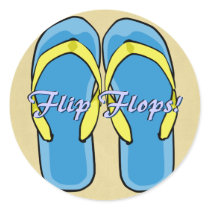 Blue Flipflops Sticker