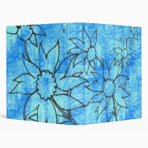 BLUE FLORA GRANDE AVERY BINDER