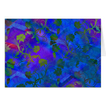 Blue Floral Abstract cards