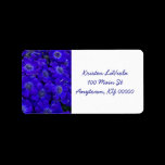 Blue Floral Address Label labels