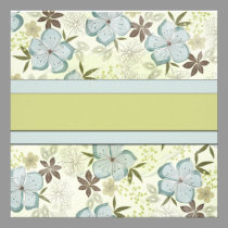 Blue Floral Bridal Shower invitations