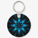 Blue Floral Burst keychain