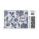 Blue Floral Burst Stamp