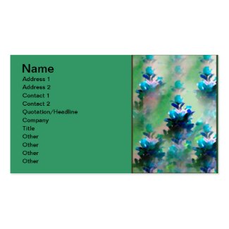 Blue Floral Business Card