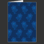 Blue floral cards