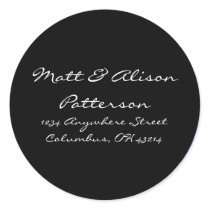 Blue Floral Circle Address Labels/Stickers by mrssocolov2 Blue Floral Circle Address Labels/Stickers