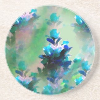 Blue Floral Coaster