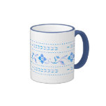 Blue Floral Coffee Mug