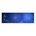 Blue Floral Deco Gift Tag business cards by elenaind Blue Floral Deco Gift Tag business cards