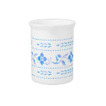 Blue Floral Decorative Porcelain Jug Pitchers
