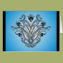 Blue Floral Design Card Blue Floral Design Card