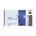 Blue floral design stamp