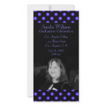 Blue Floral Graduation photo cards