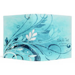 Blue Floral Grunge Binders